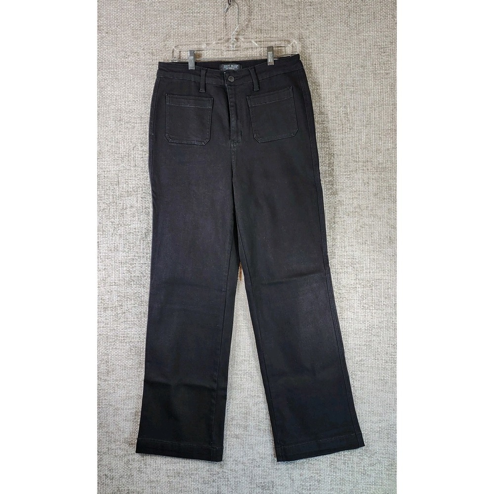 Judy Blue Jeans Womens 13/31 Black Straight Fit Dark Wash Stretch 30x31
